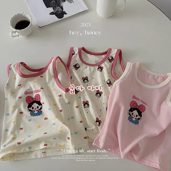 【嘿甜心】儿童满印舒适护肚~三件装系列小背心-60097