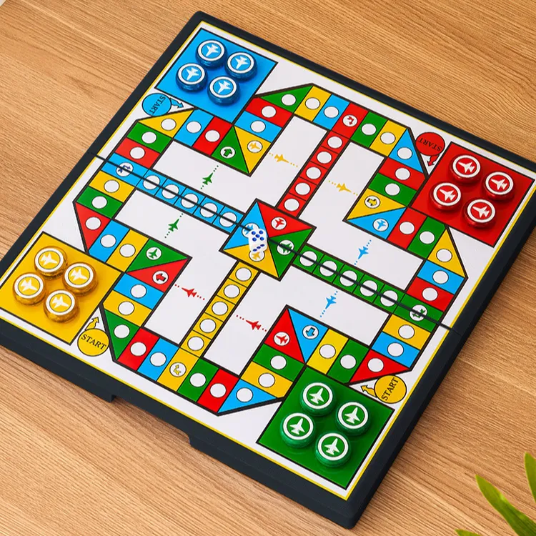 磁性飞行棋大号飞机棋折叠游戏棋磁石便携骰子棋儿童益智玩具亲子