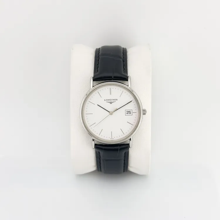 95新 Longines/浪琴 浪琴瑰丽腕表经典设计白色表盘石英中性表