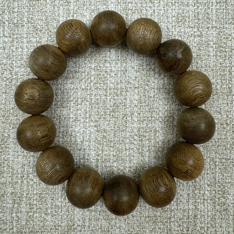 菩萨棋野产区沉香手串卡1.6规格圆珠重17克+花香果香奶香单圈手串