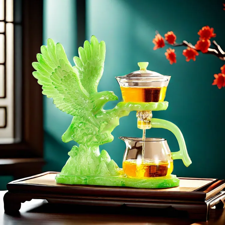 创意懒人茶具套装自动茶具套装创意高档玻璃磁吸茶壶茶杯功夫茶具