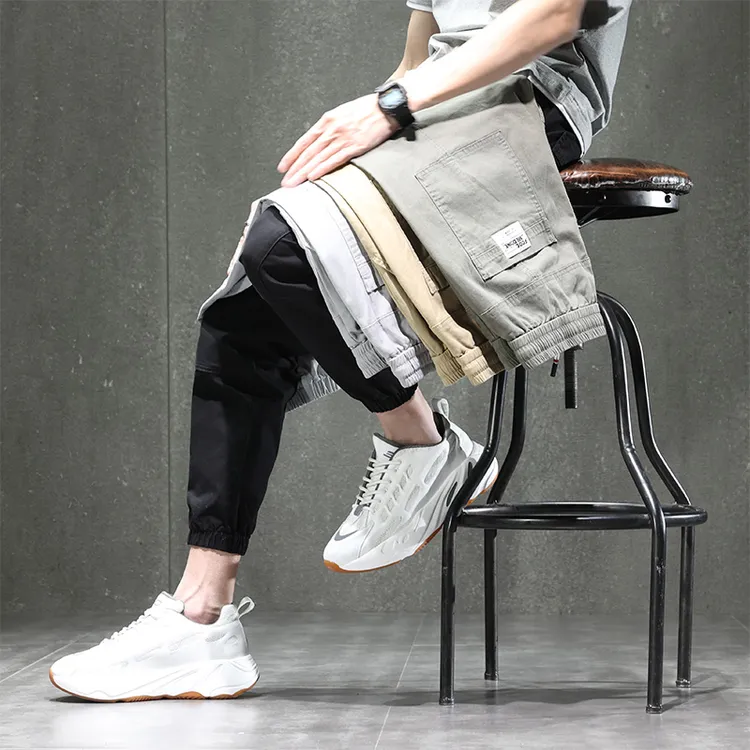【秋冬焕新】男士潮牌宽松束脚休闲裤秋冬97%棉时尚百搭休闲卫裤