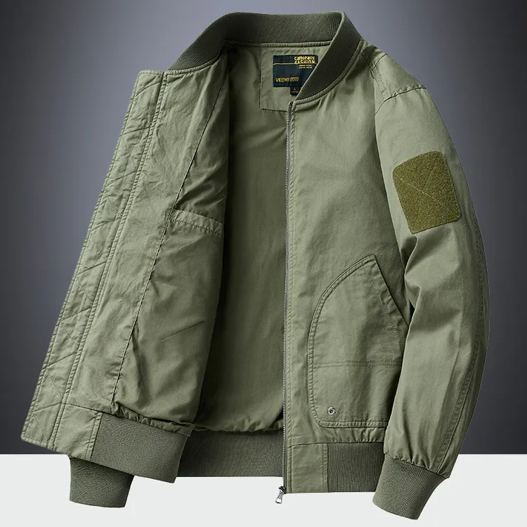 春秋季外套男纯棉新款秋装美式休闲潮款工装军旅棒球服飞行服夹克