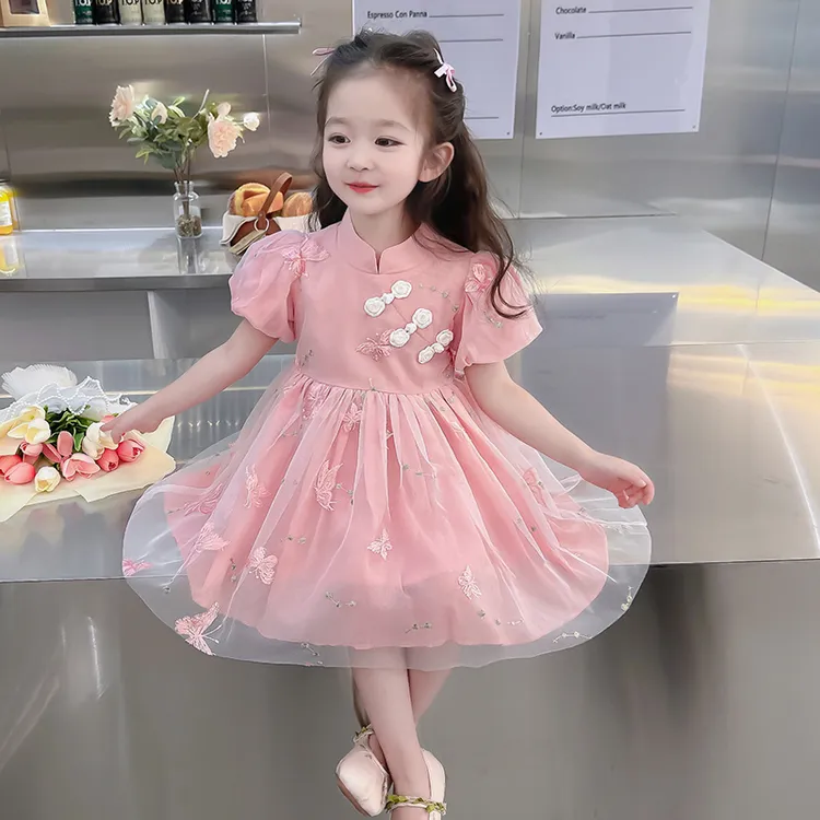 女童中国风连衣裙夏季公主裙夏装2025新款古装女宝新中式周岁礼服