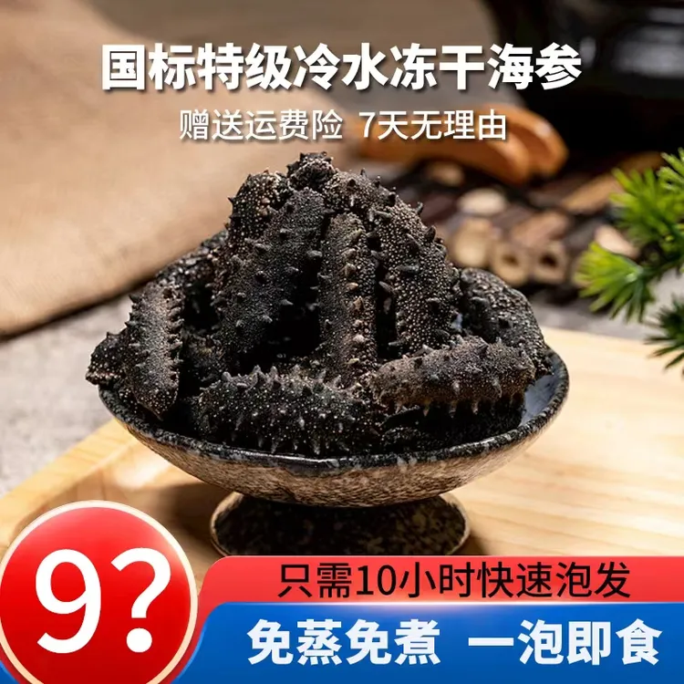 【国标特级】辽参大连底播干海参（不蒸！不煮！纯净水泡发即可）lds