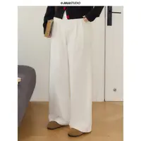 巨鹿工作室“光合作用”微胖mm休闲直腿显瘦直筒牛仔裤大码长裤