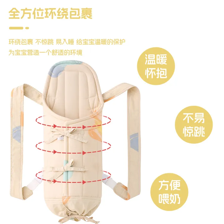 柔光棉新生儿防惊跳护脊定型抱被透气婴儿产房手工包被孕期待产