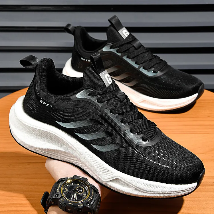 碳板科技男女款透气冰丝网面超轻减震轻便跑步鞋