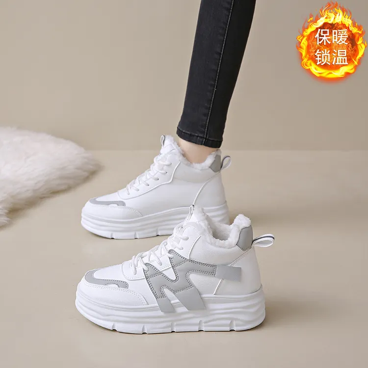 冬季高帮加绒女鞋高帮鞋
