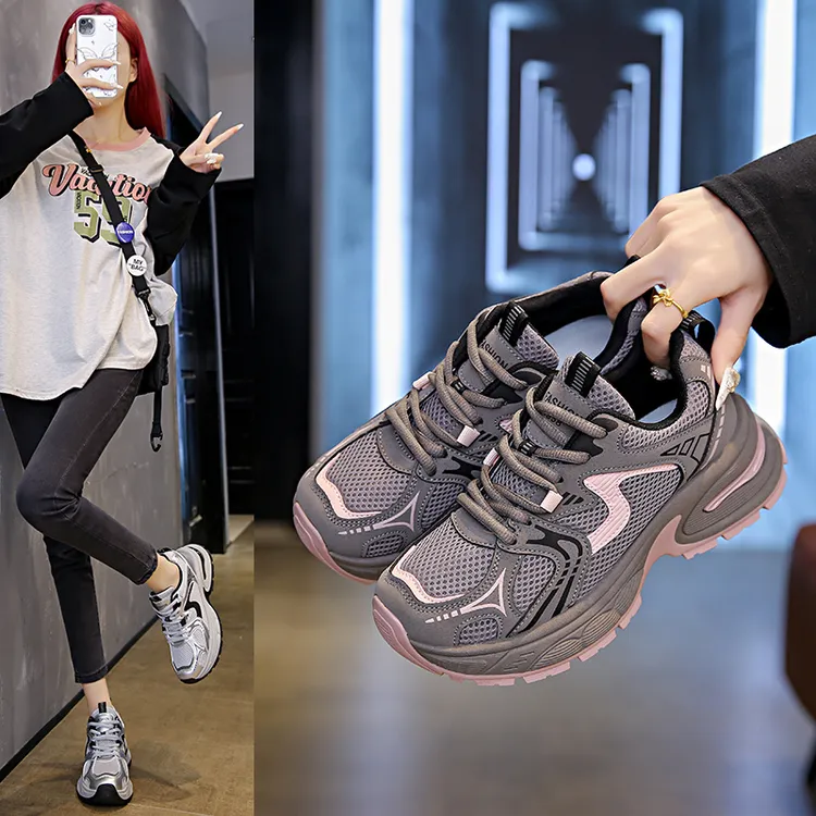 厚底老爹鞋跑步运动鞋女鞋跑步鞋网红时尚休闲百搭夏季透气ins