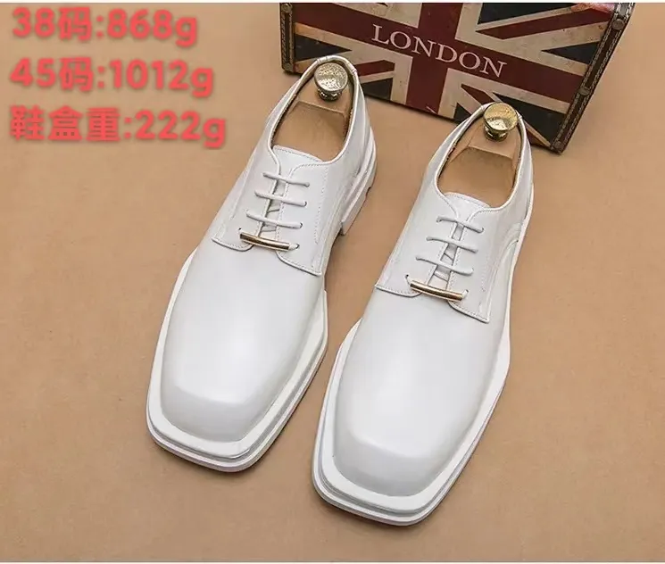 韩版高帮皮鞋男时尚潮鞋小白鞋正装皮鞋小白鞋运动鞋潮鞋百搭鞋