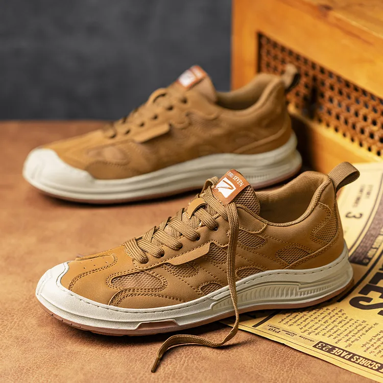 轻户外休闲男鞋板鞋男士百搭夏季透气潮流潮鞋防滑低帮复古春季