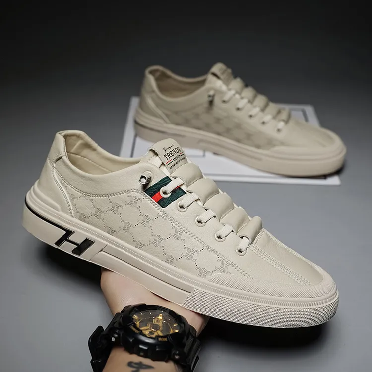 板鞋厚底时尚休闲鞋防滑休闲男鞋薄款潮流男鞋休闲夏季皮鞋