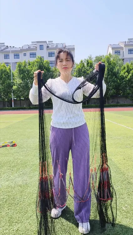 八编大力马线全黑色三指手工双扣渔网 下水后不退换