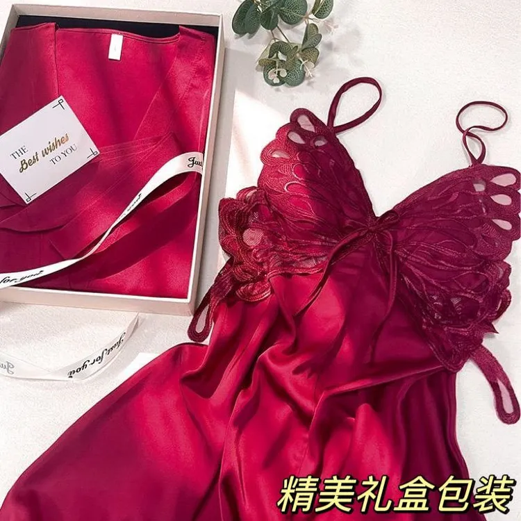 结婚礼物送新人新婚礼品新娘闺蜜订婚性感红色睡衣礼盒装高档实用