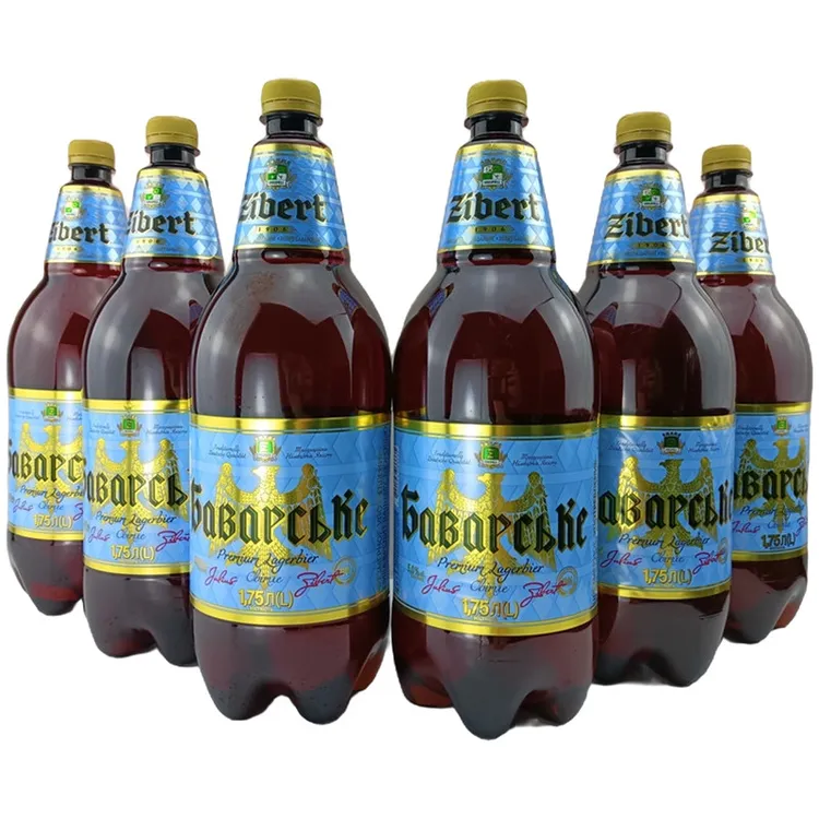 乌克兰进口啤酒1750毫升*2瓶纯麦原麦汁浓度巴瓦克啤酒维吉熊啤酒