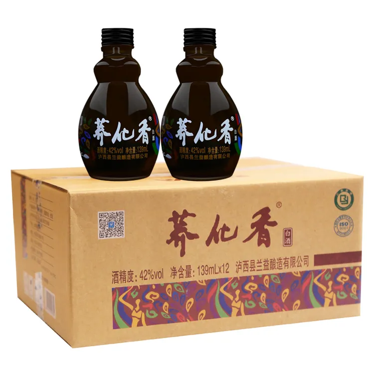 荞化香42度苦荞酒荞小胖139ml*12瓶云南泸西白酒42度