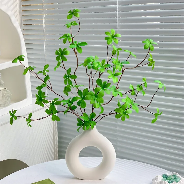 北欧仿真绿植仿真花日本吊钟单枝马醉木叶假树枝插花植物装饰摆件