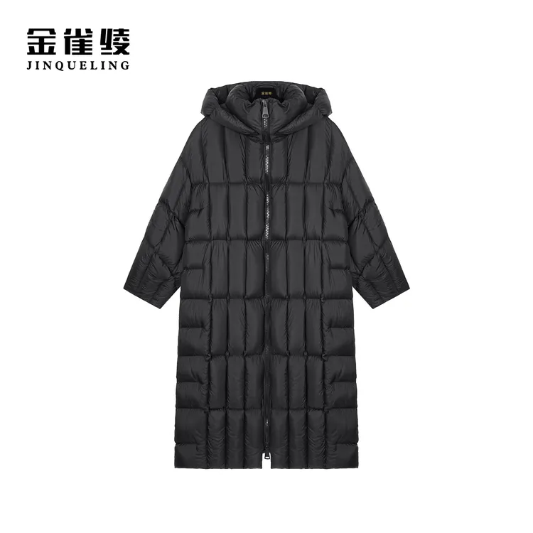 金雀绫【喜马拉雅】秋冬95白鹅绒连帽保暖长款羽绒服SZK4YXA05