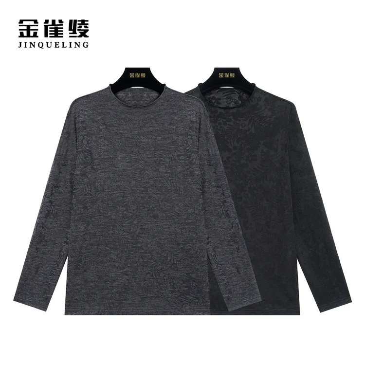 金雀绫【玛格丽特】秋冬新款羊毛混纺立领花边领针织衫BS7016