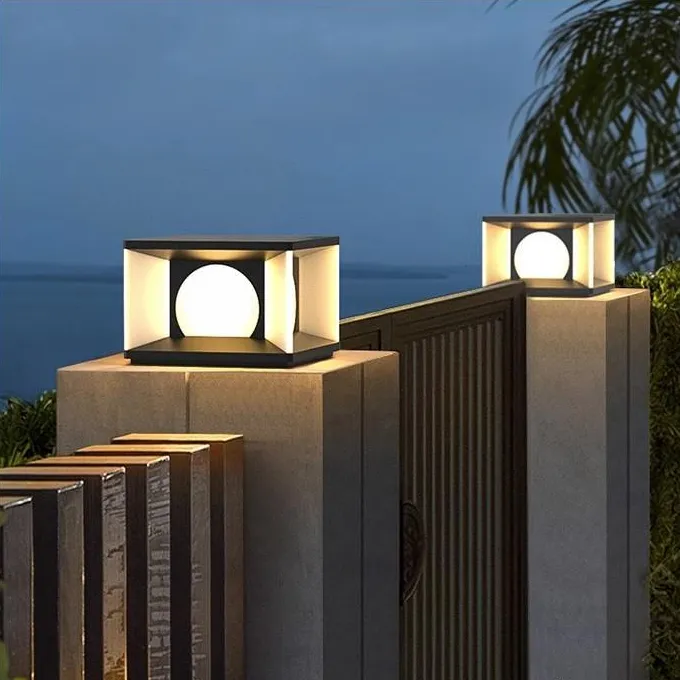 太阳能柱头灯户外庭院灯防水门柱灯大门灯花园别墅柱子灯壁灯墙灯