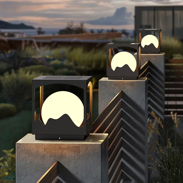 太阳能户外柱头灯草坪灯别墅围墙柱子灯庭院花园大门柱子灯墙柱灯