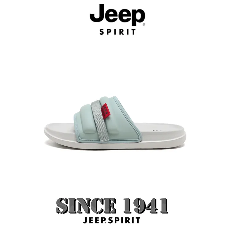 JEEP SPIRIT吉普男士拖鞋户外外穿潮流软底一字拖防滑厚底男士