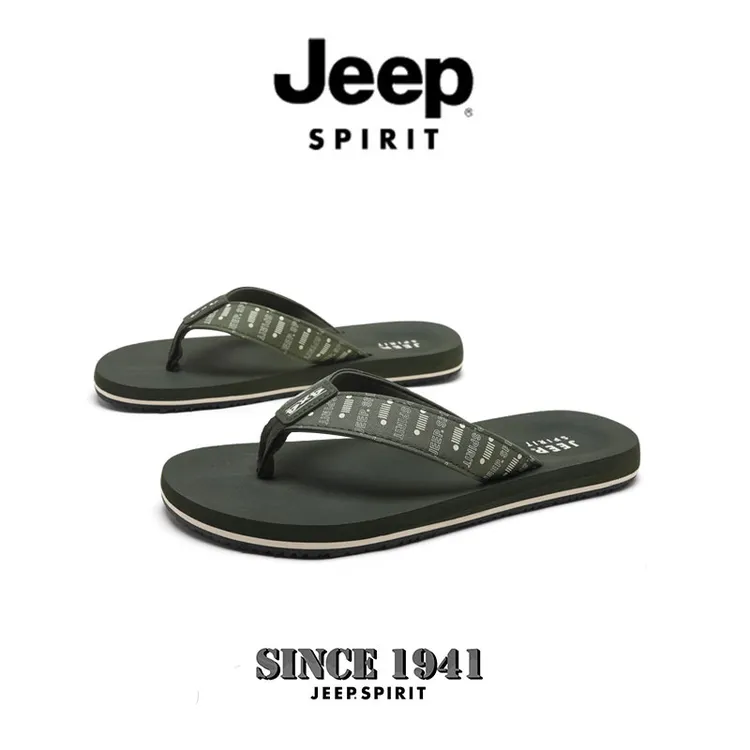 JEEP SPIRIT吉普人字拖男士防滑防水舒适软底外穿休闲时尚男款