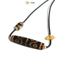 壹加师弟丨手工设计黑金系列水纹八y玛瑙锁骨链多样性发一