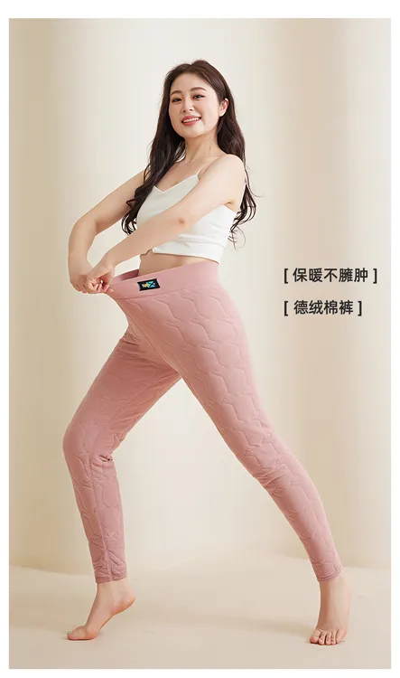 冬季新款保暖裤防寒保暖女士大码高腰弹力修身加绒裤贴身蓄热棉裤