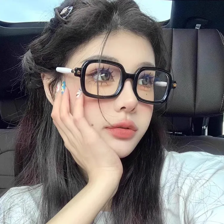 新款方框防蓝光老花镜女士时尚百搭高清远视抗辐射潮流老光眼镜男