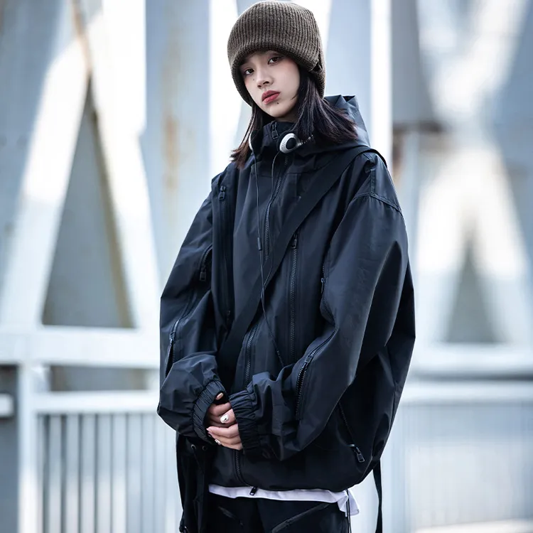 AOGZ国潮机能风工装外套男春秋季三防拉链山系夹克情侣装休闲式