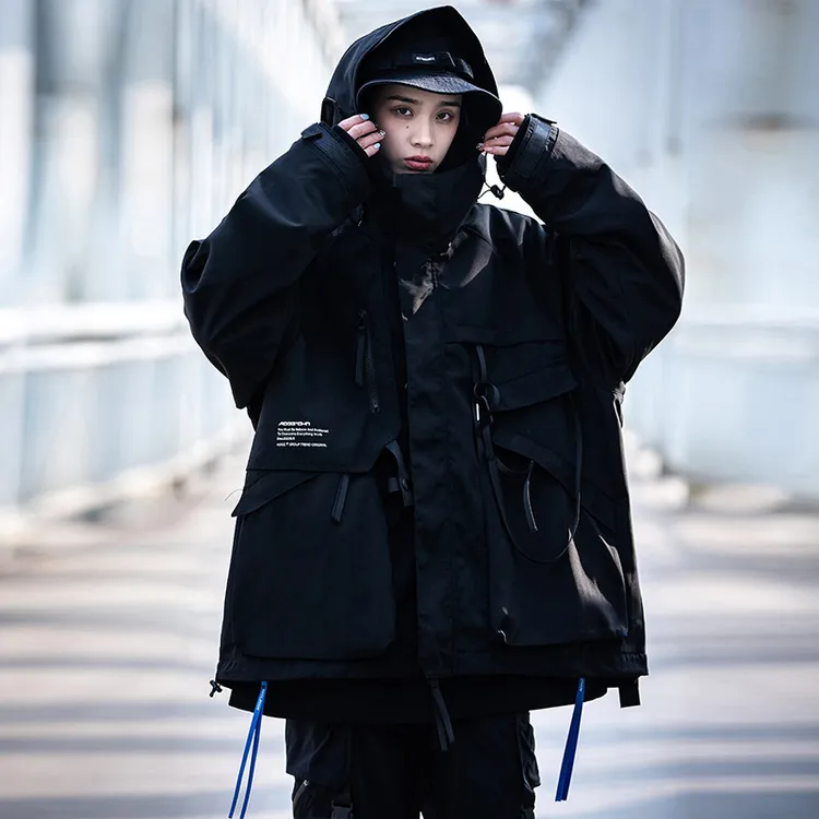 AOGZ国潮牌三合一冲锋衣男女生美式春秋机能风情侣工装夹克外套