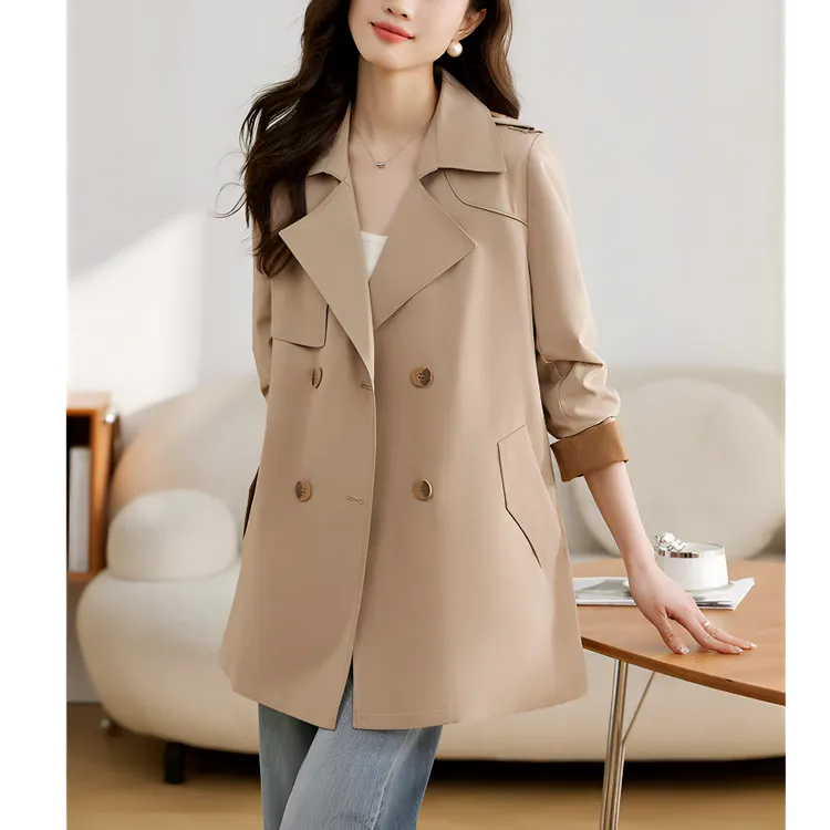 风衣外套女中长款2024秋冬新款小个子宽松百搭休闲气质高级感大衣