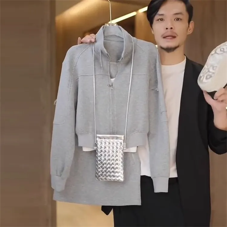 2025春季新款通勤纯色一整套女装韩系卫衣外套高腰半身裙两件套潮