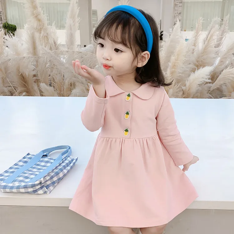 春秋女童连衣裙长袖洋气宝宝小女孩秋季小童儿童幼儿冬季打底裙子