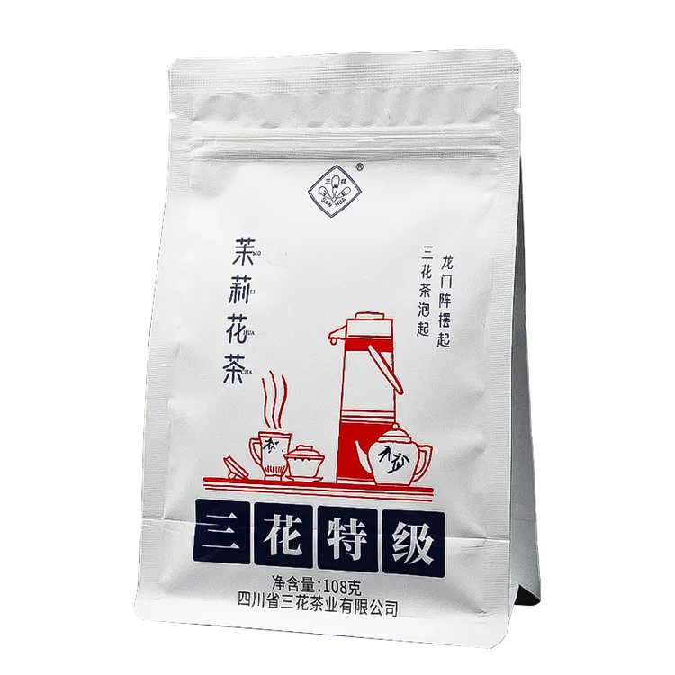 SAN HUA/三花特级茉莉花茶浓香袋装无香精口粮茶四川花茶盖碗茶