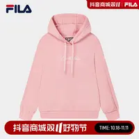 Fila/斐乐女子连帽卫衣24冬休闲宽松刺绣针织长袖上衣F11W443209F