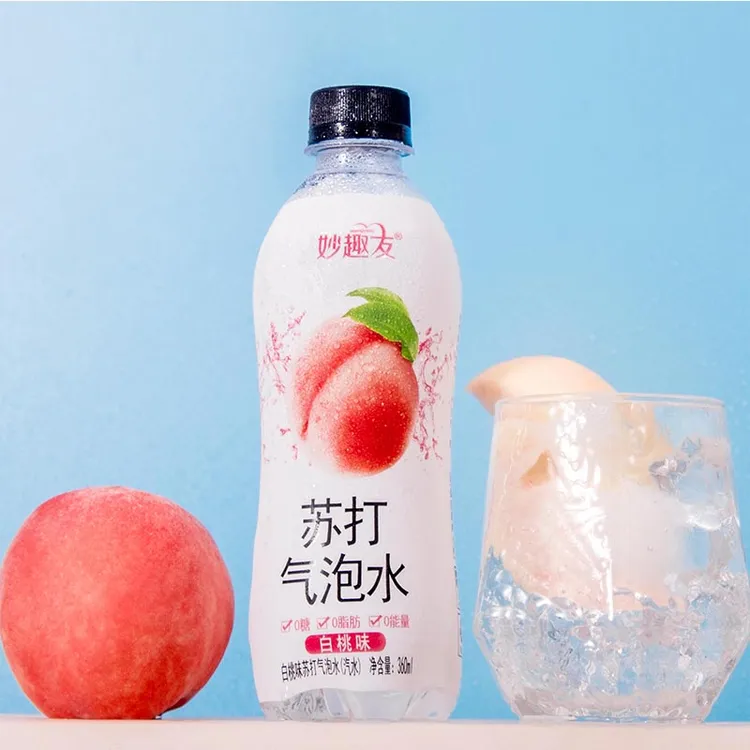 【6瓶】苏打气泡水粉嫩白桃味*6瓶口味果味饮料.