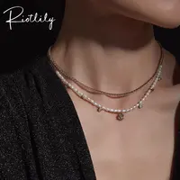 合金项链 Riotlily/艾特里里莫里斯花园系列项链串珠气质时尚