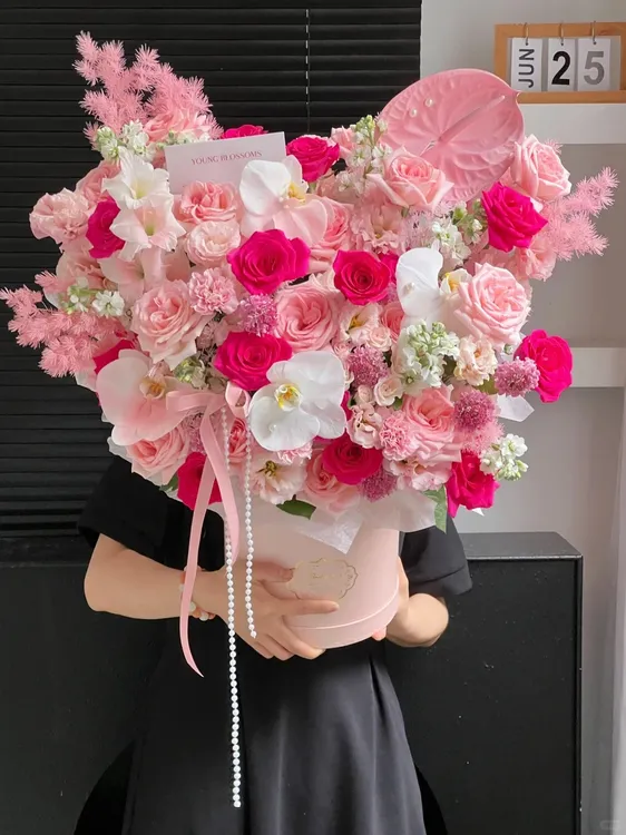   【全国可以送】手提篮花束生日爱情鲜花花束全国鲜花配送小时达