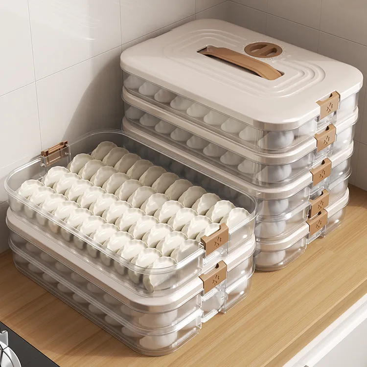 饺子盒家用食品级厨房冰箱收纳盒整理神器保鲜速冻冷冻专用馄饨盒