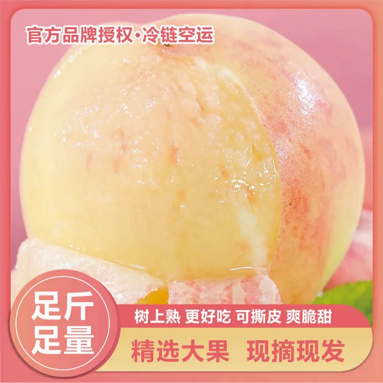 【白凤】无锡正宗阳山水蜜桃7-8两6个礼盒装新鲜多汁甜蜜皮薄
