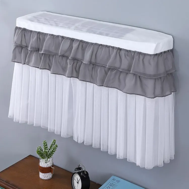 空调防尘罩挂式开机不取婴幼儿月子挡风罩空调套挂机罩挡风帘加长