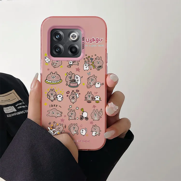 一加ACEpro手机壳手机壳高颜值个性创意网红可爱搞怪小兔漫彩银壳