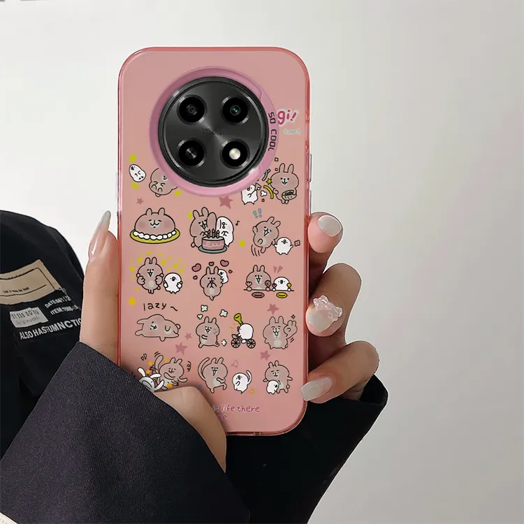 oppoa2pro手机壳手机壳高颜值个性创意网红可爱搞怪小兔漫彩银壳