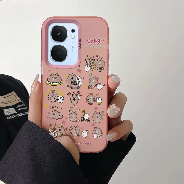 IQOONEO9手机壳手机壳高颜值个性创意网红可爱搞怪小兔漫彩银壳