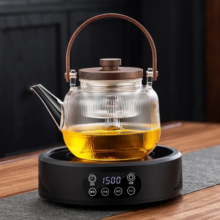 高档蒸煮一体茶壶电陶炉煮茶专用养生壶耐热玻璃茶具普洱蒸茶器