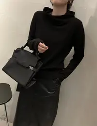 9909壹彩连帽厚自带腰线显瘦软糯长袖打底
