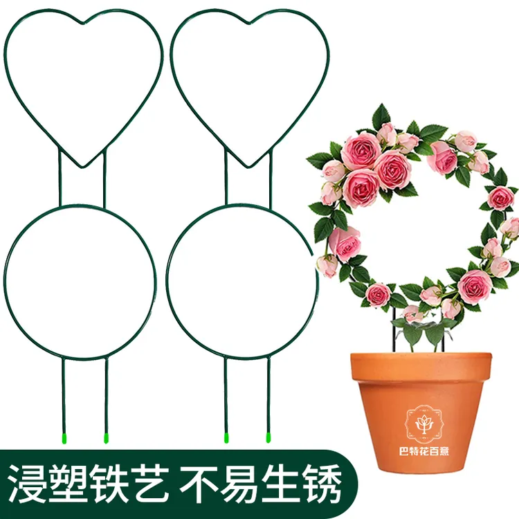 室内爱心形铁艺花架山乌龟绿萝爬藤架子绿植攀爬园艺圆形造型支架